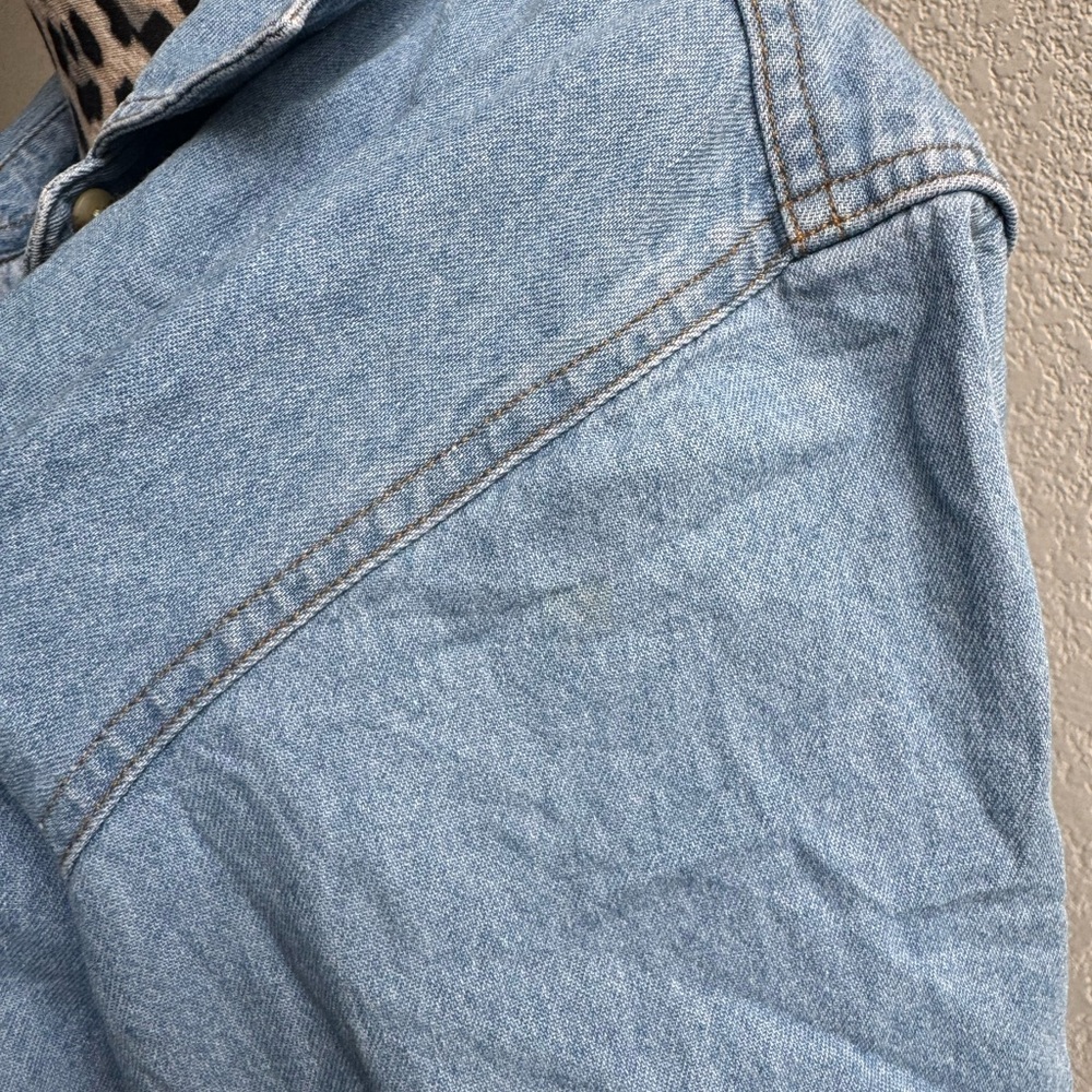 Style Studio Fall Embroidered Denim Button Up - Picture 7 of 7